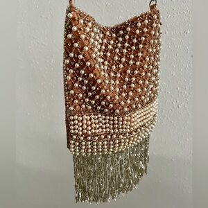 Zara beaded fringe evening bag